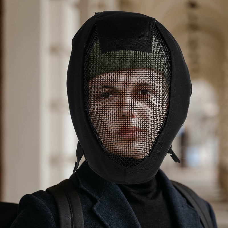 VICASKY Black Metal Mesh 1pc Helmet Operation Gear Steel Fencing Mask Masks Activity Archery Guard Attack Field Black Hema Protector Breathable Built Mesh Accessories Full and for Cover Fencing Gear - Image 5